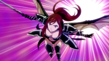 100 Erza changes to Black Wing Armor